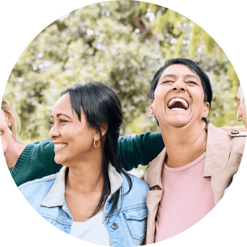 group of women laughing together