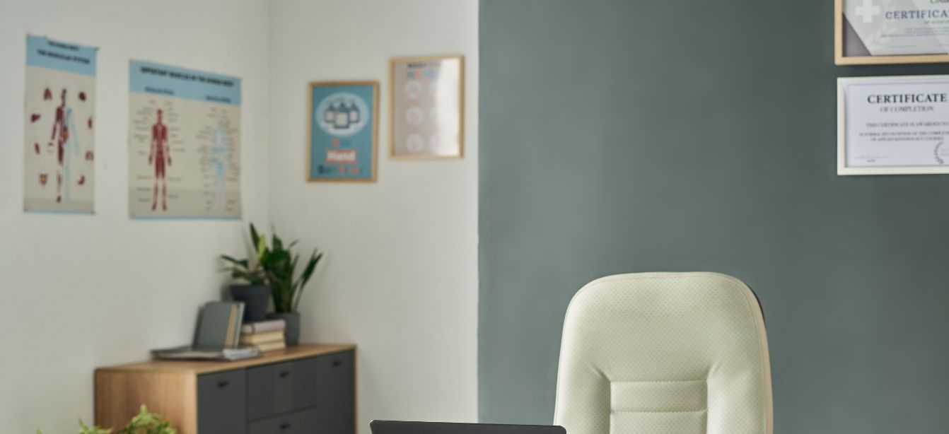 The menopause credentials on the wall